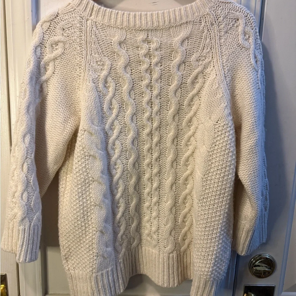 J. Crew Wool Blend Cable Knit Sweater